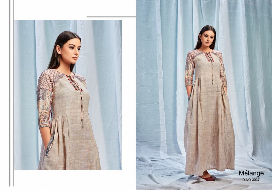 Mrigya-Launched-Melange-Handloom-Cotton-With-Embroidery-Long-Gown-Style-Kurti-3