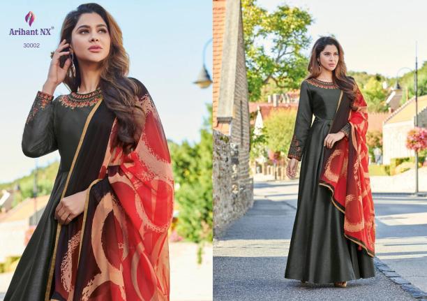 Arihant-Rubinaa-Silk-Readymade-Gown-Style-Salwar-Kameez-Supplier-1